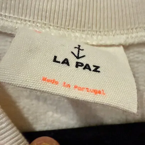 Mother La Paz Cunha Sweatshirt Lucky Ecru White Size M NWT - Picture 7 of 9